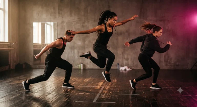 Negócio com dança: dançarinos em performance de rua